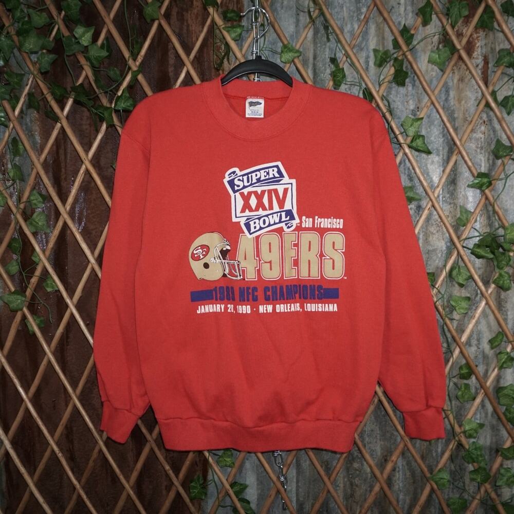 M - Vintage Y2K Nfl Sweatshirts bowl xxiv 24 san francisco